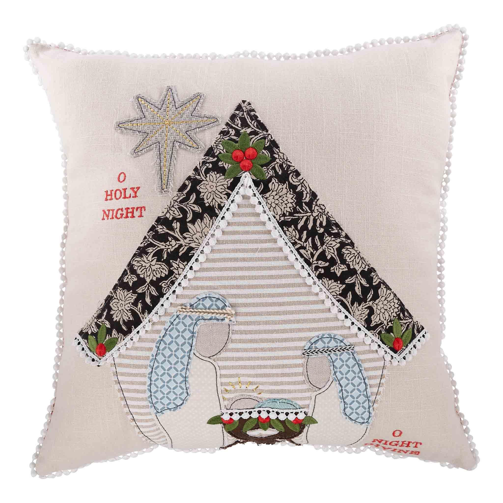 Remember The Nativity This Christmas with Our O Holy Night Pillow