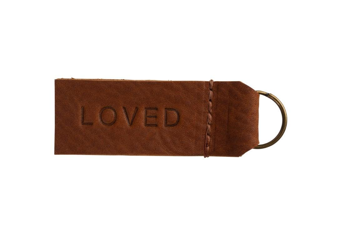 LOVED Leather Key Chain - GLORY HAUS 